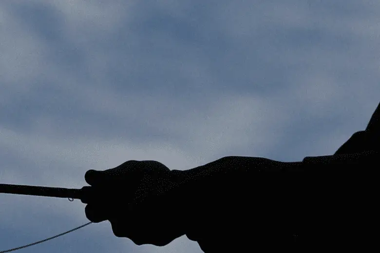 A man casting a fishing rod