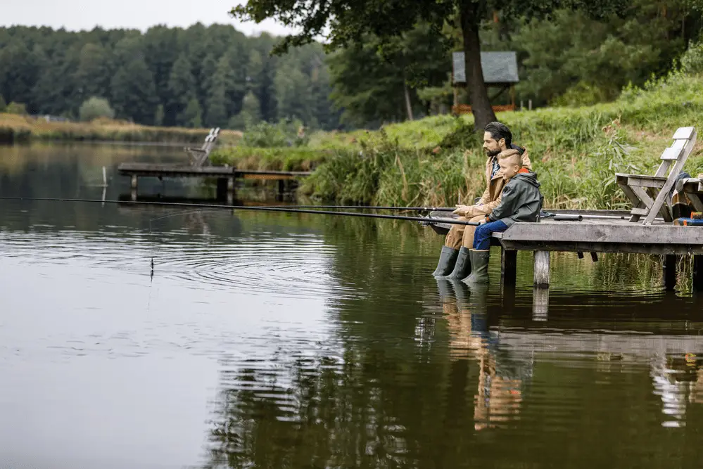 Father and son fishing