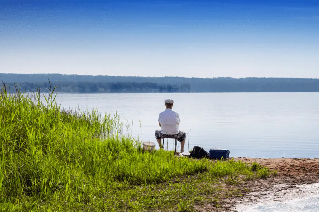 Picture of a man fishing