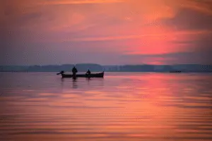 Pair of anglers fishing