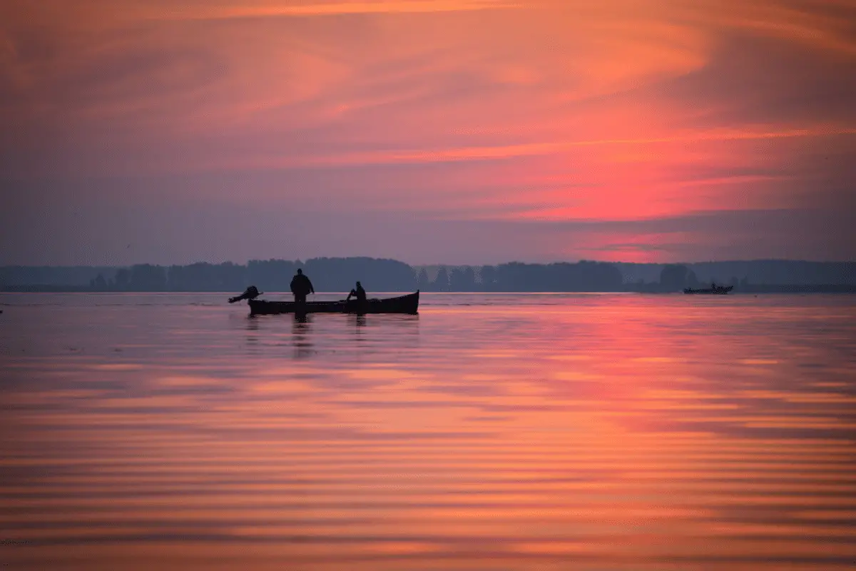 Pair of anglers fishing