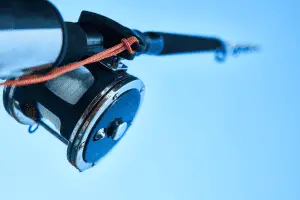 close-up shot of a fishing rod