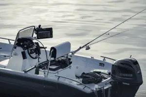 fishing boat with fishing equipment